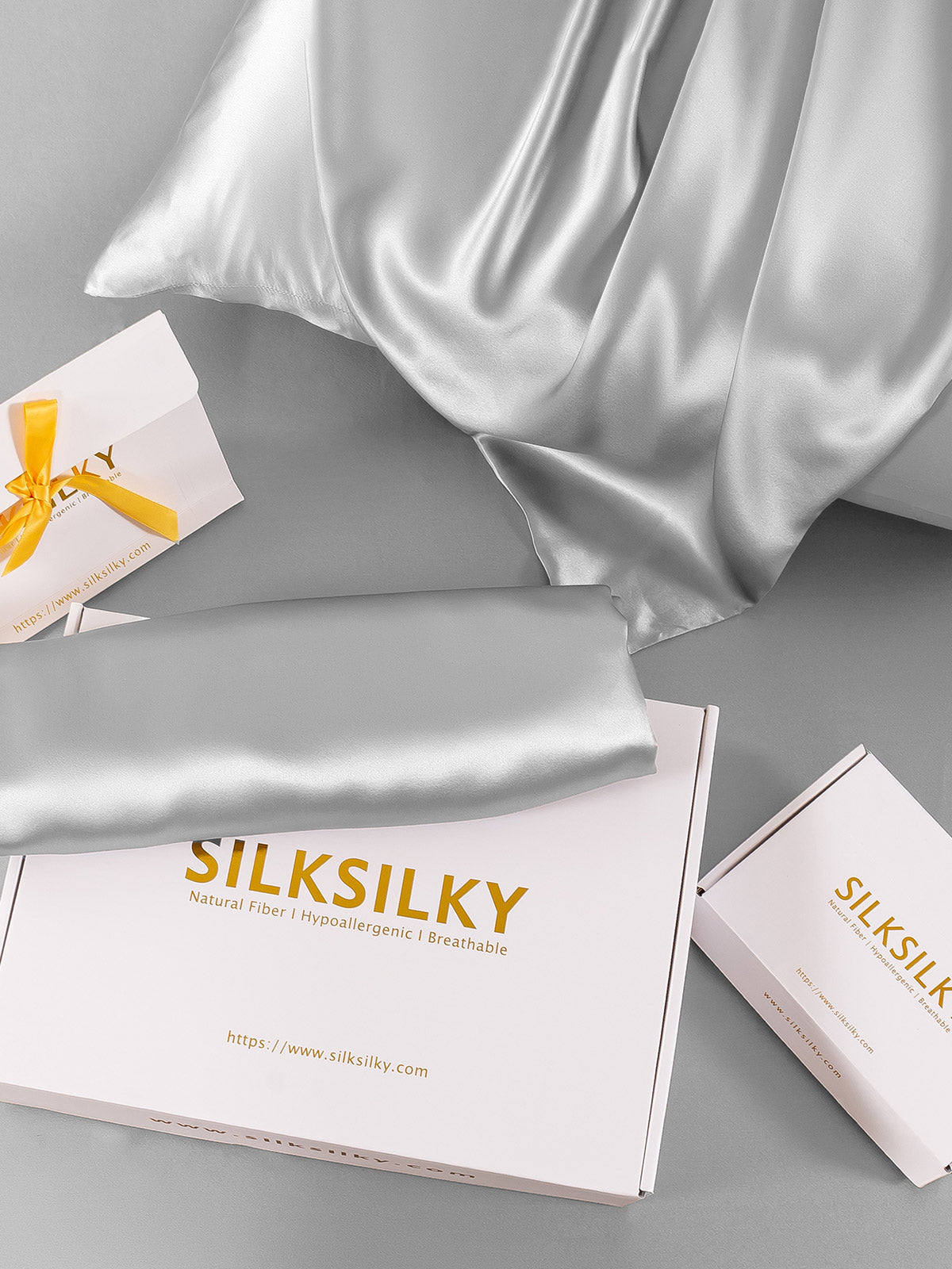 [Sølv] SilkSilky-NO 22Momme Pillowcase 005
