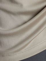 [Grå] SilkSilky-NO Long Sleeve Crew Neck T-skjorte for Kvinner 005