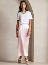 [Rosa] SilkSilky-NO 19Momme Skjørt 005