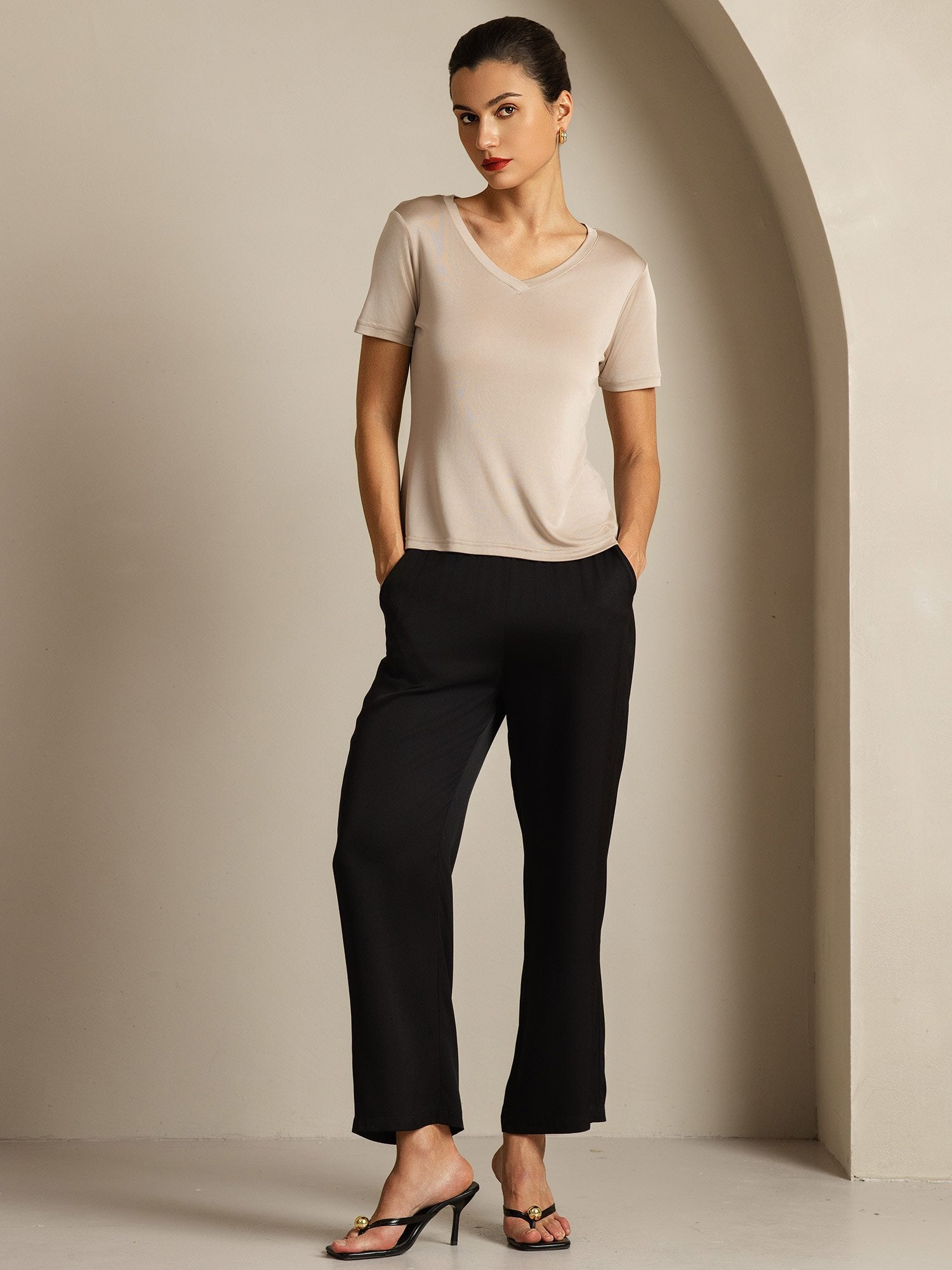 [LysKhaki] SilkSilky-NO Silke Womens T-Shirt 008