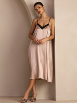 [Toscana] SilkSilky-NO V Neck Kjole 007