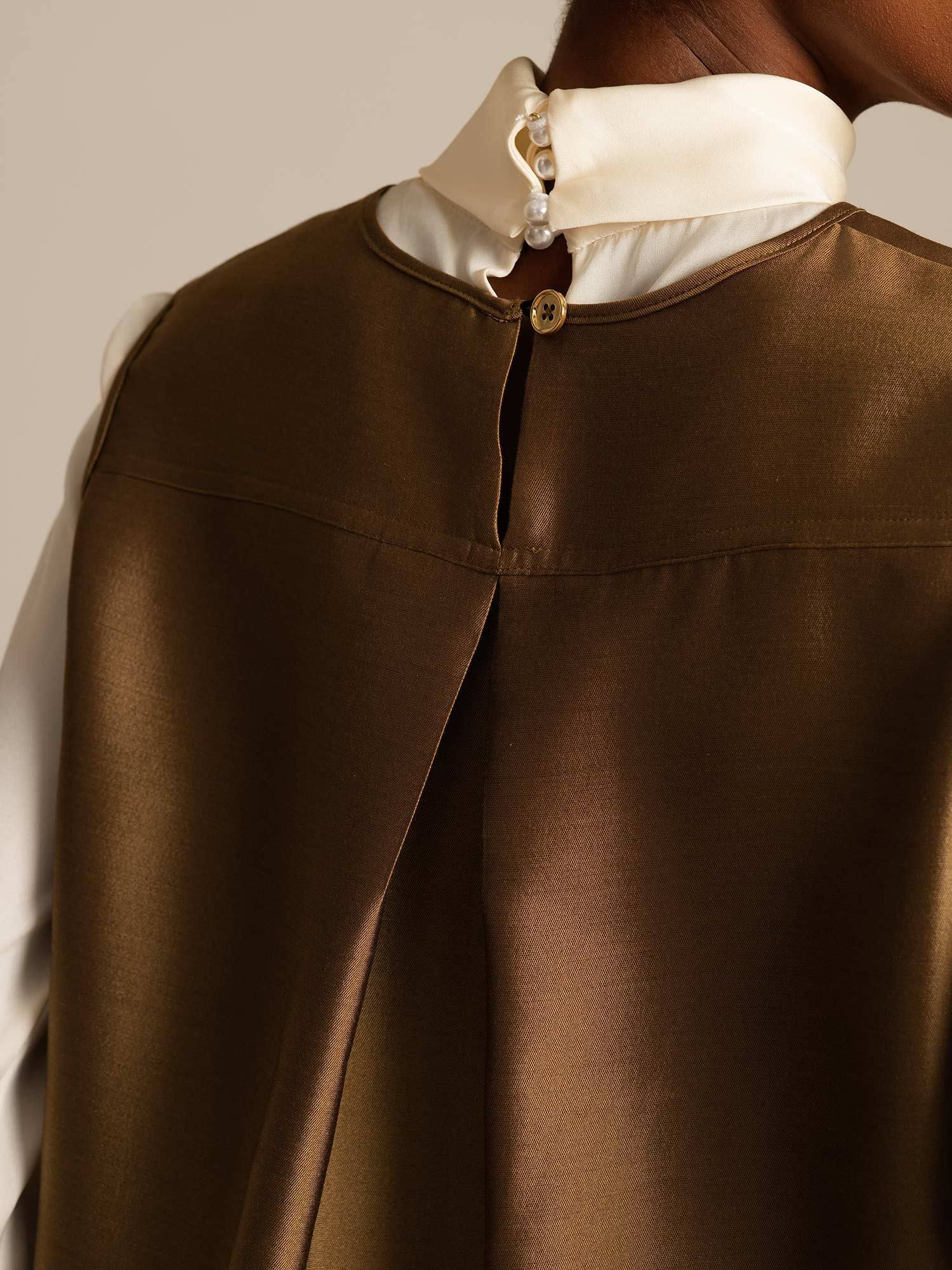 [Bronse] SilkSilky-NO 32Momme Silk-Wool Blend Womens Vest 004,