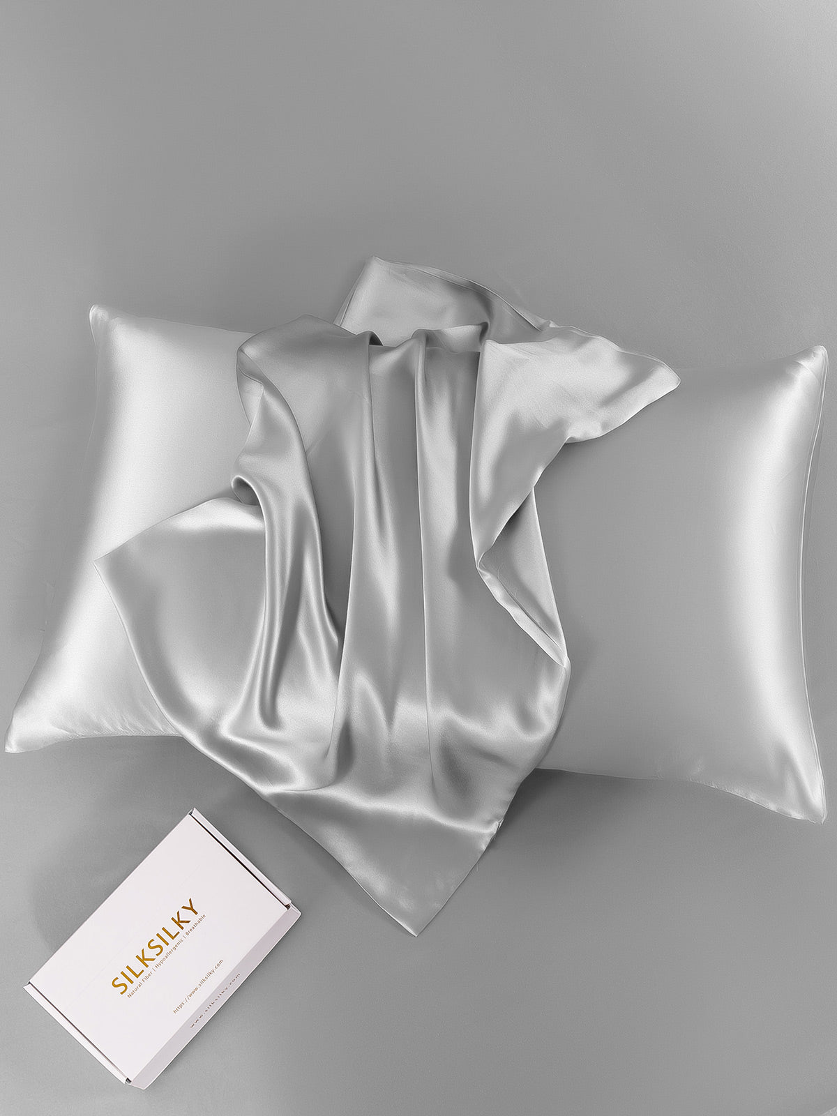 [Sølv] SilkSilky-NO 19Momme Pillowcase 006