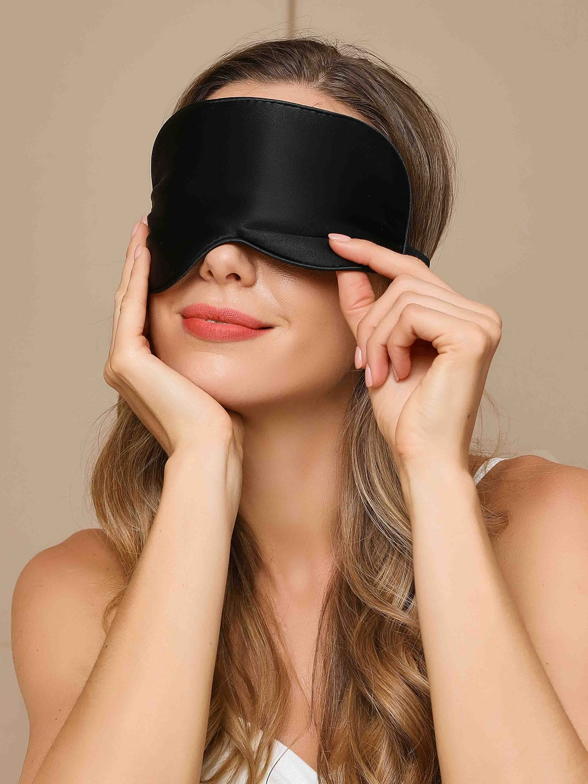 [Svart] SilkSilky-NO 19Momme Eye Mask 004
