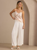 [Rosa] SilkSilky-NO Spaghetti Strap V Neck Camisole Topp 005
