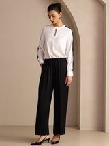 [Svart] SilkSilky-NO Womens Pants 005