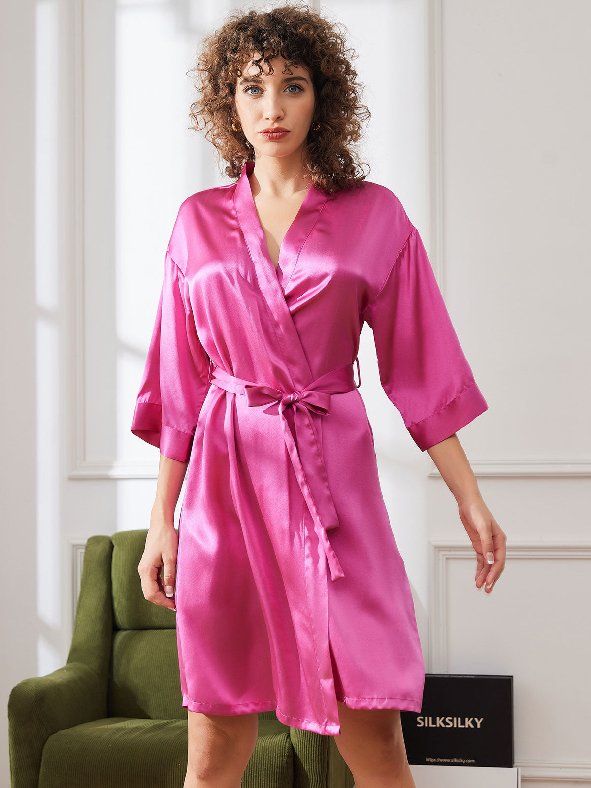 [Rosenrød] SilkSilky-NO Womens Robe 004