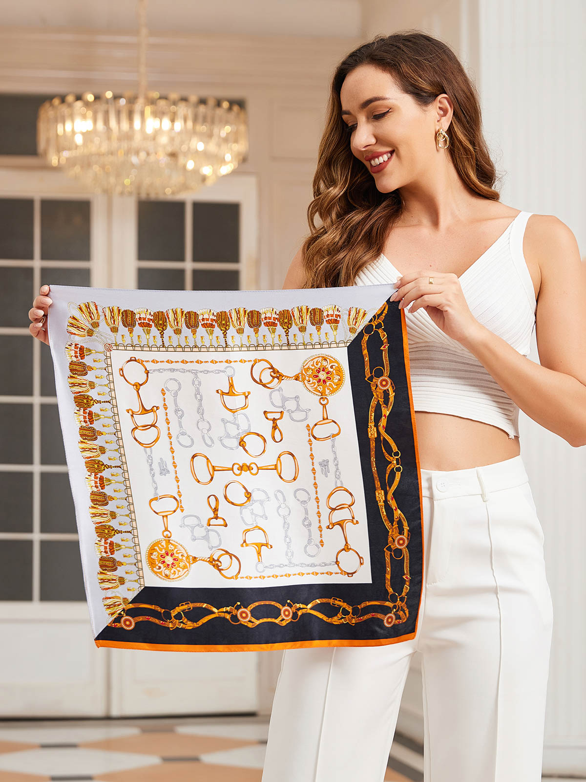 [P038] SilkSilky-NO Pure Silk Scarf 001