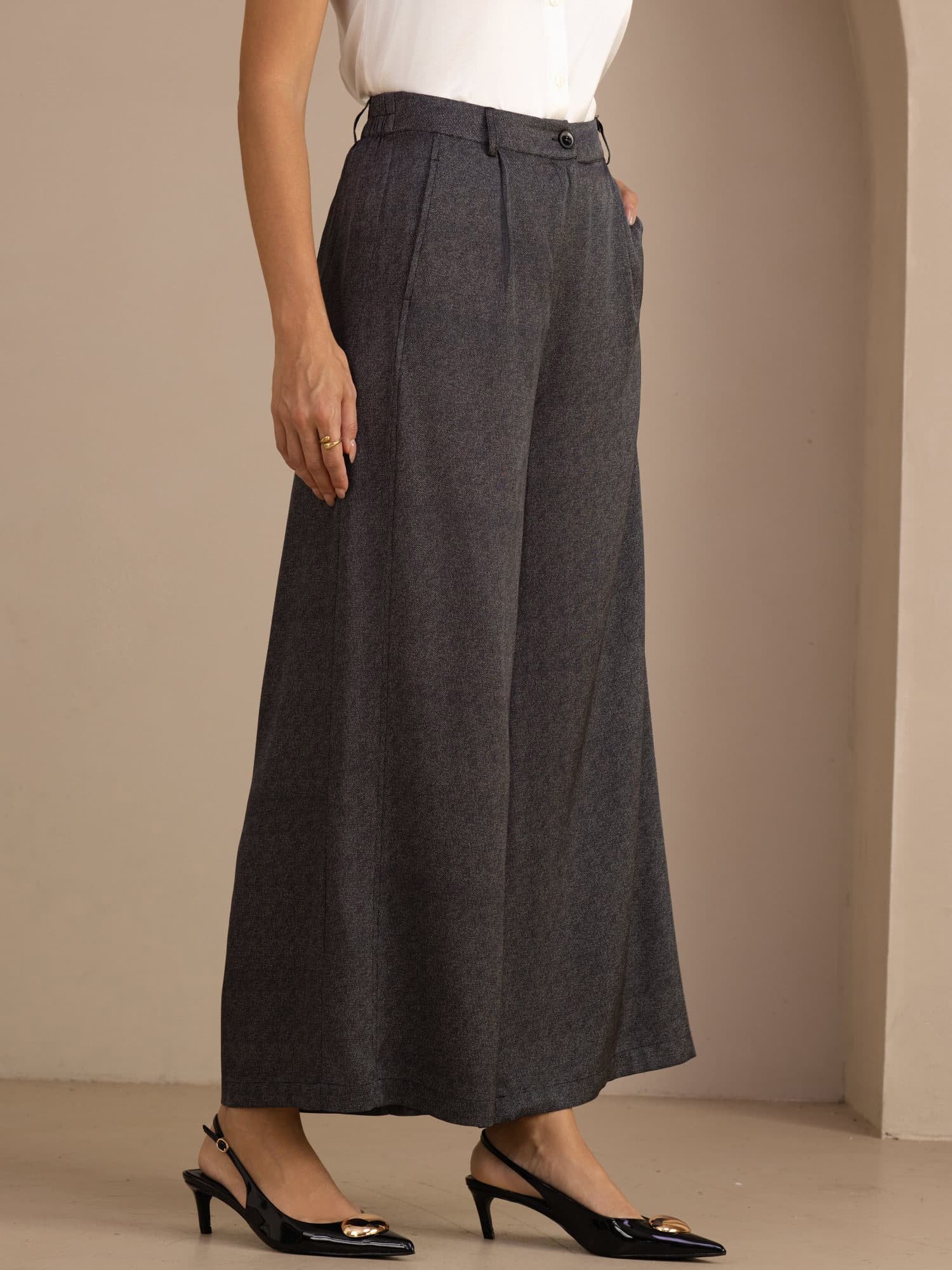 [Svart] SilkSilky-NO Womens Pants 001
