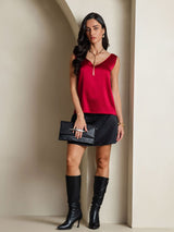 [Vin] SilkSilky-NO Sleeveless V Neck Camisole Topp 007