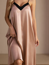 [Toscana] SilkSilky-NO V Neck Nattkjole 007