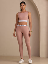 [Rosa] SilkSilky-NO Sleeveless Crew Neck Women's Outfit Sets 001