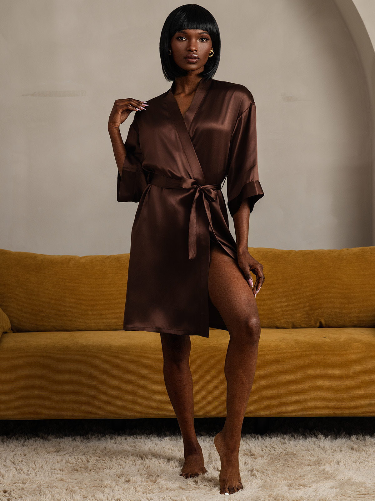 [Kaffe] SilkSilky-NO Womens Robe 009