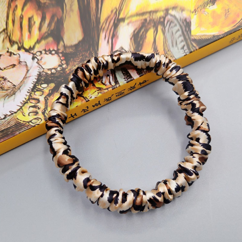 [Leopard] SilkSilky-NO Pure Silk Scrunchie 005