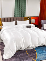 [Hvit] SilkSilky-NO 25Momme Bedding Set 003