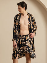 [Svart Drage] SilkSilky-NO Long Sleeve Pyjamas for menn 002