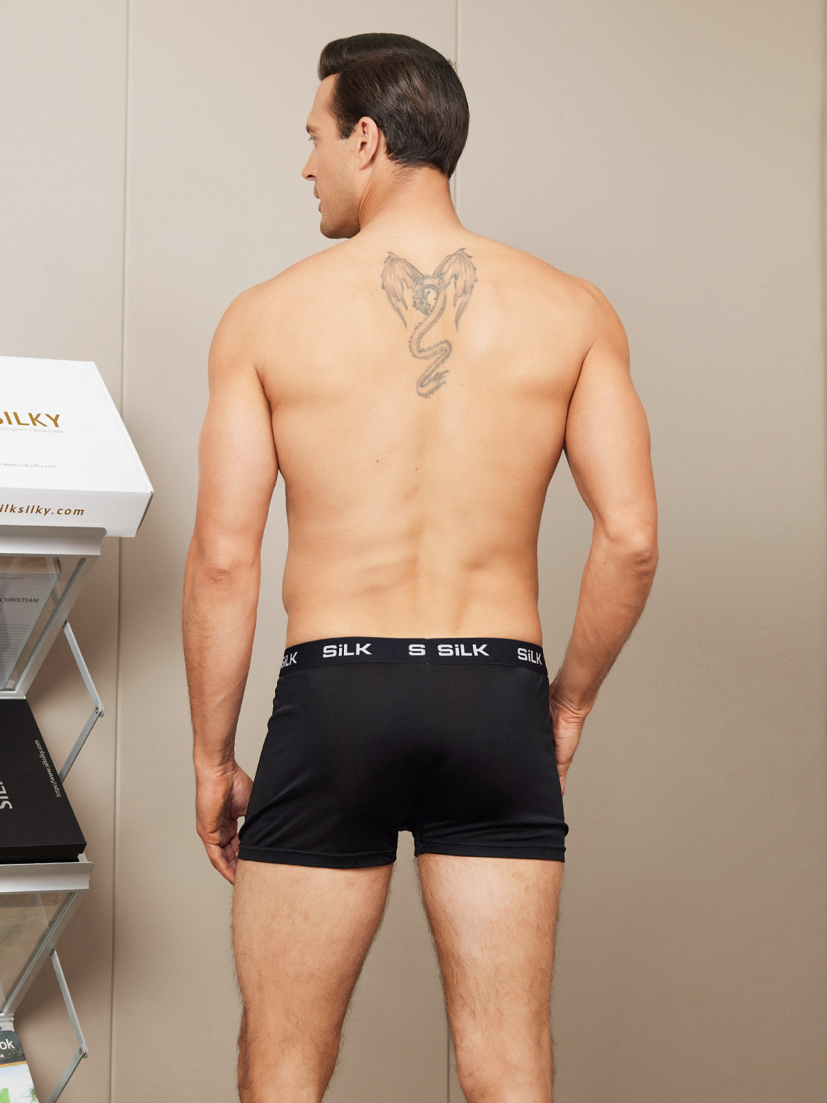 [Svart] SilkSilky-NO Mens Underwear 002