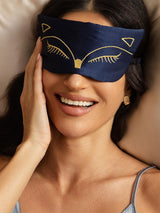 [Mørke blå] SilkSilky-NO Silke Eye Mask 002