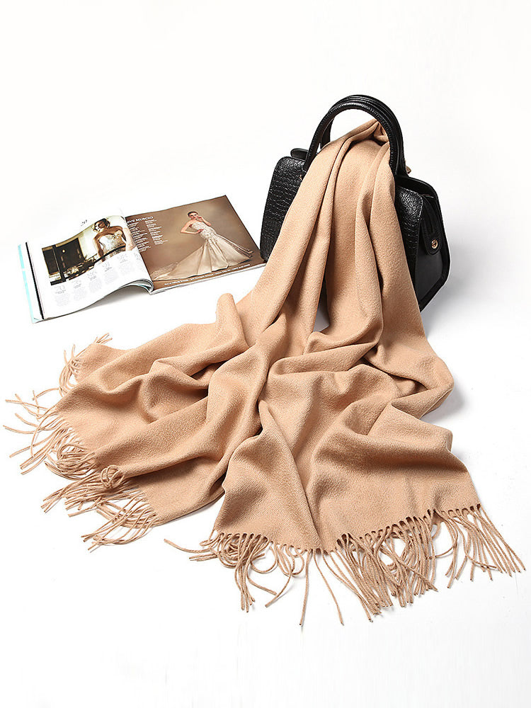 [Tan] SilkSilky-NO Ull Scarf 005