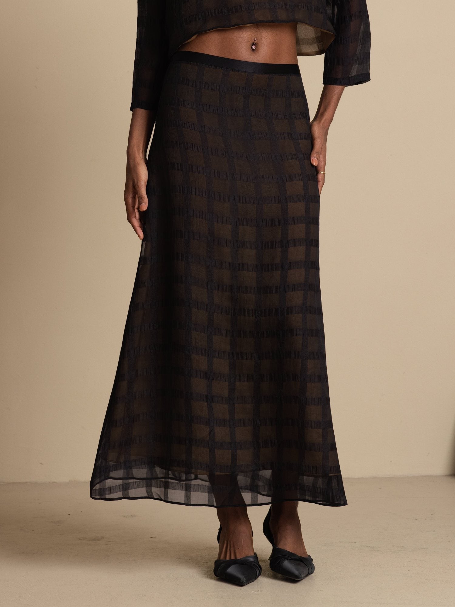 [Svart] SilkSilky-NO Skirt 003