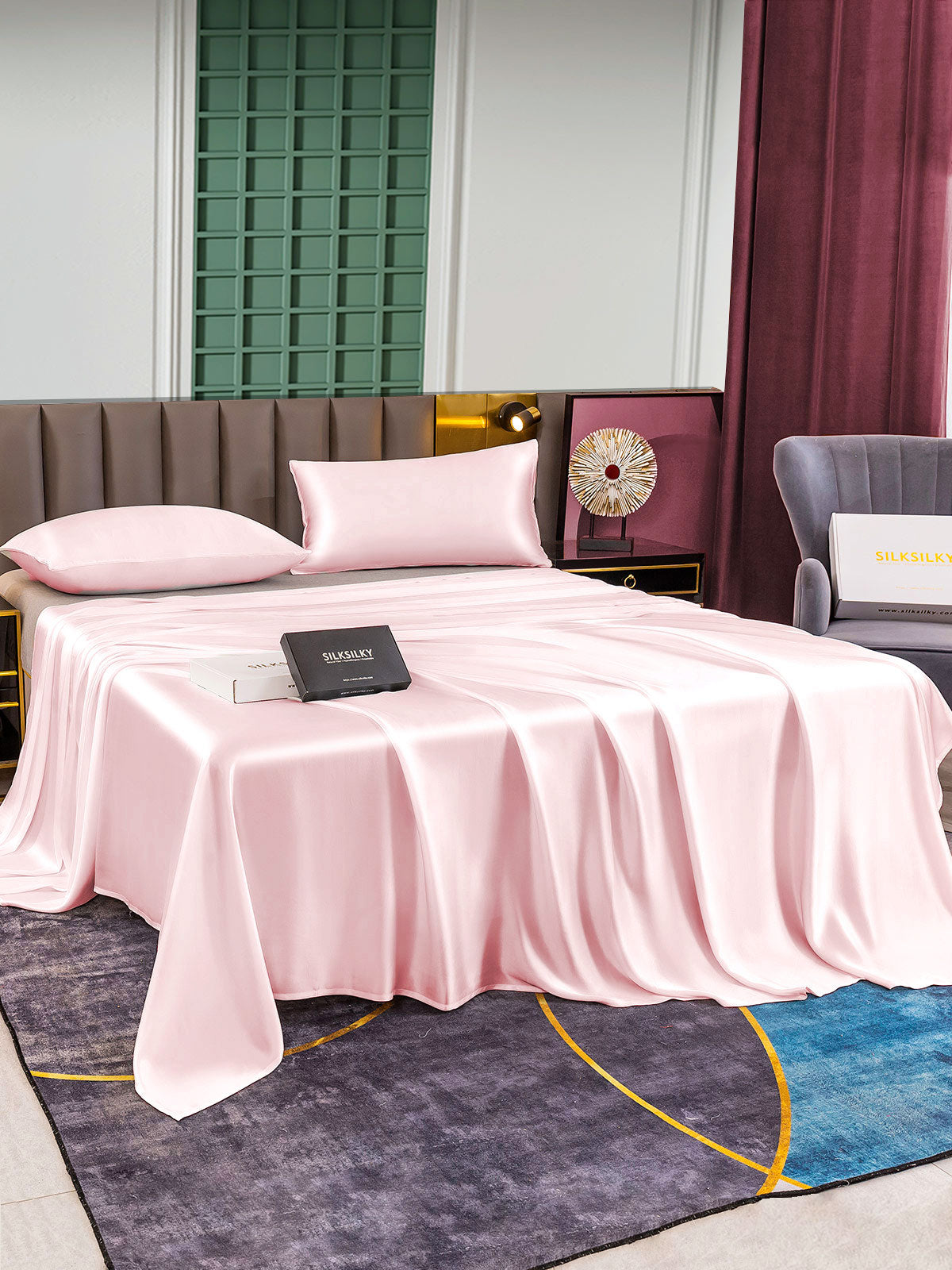 [Rosa] SilkSilky-NO 25Momme Bedding Set 003