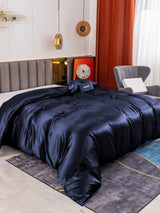 [Mørke blå] SilkSilky-NO 19Momme Duvet Covers 001