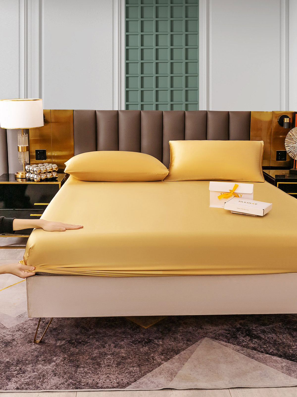 [Champagne] SilkSilky-NO 25Momme Bedding Set 006