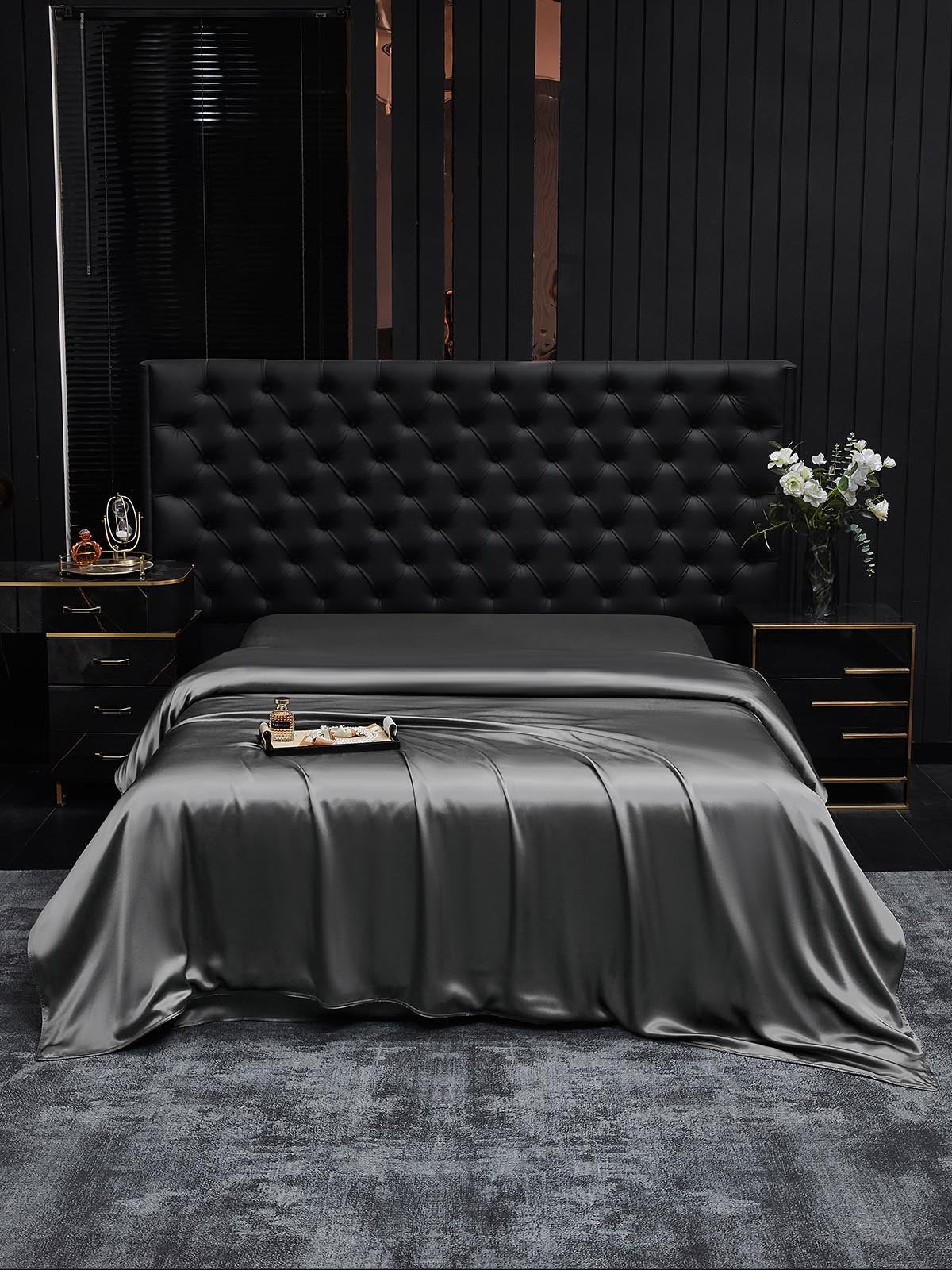 [Mørkegrå] SilkSilky-NO 19Momme Duvet Cover 002
