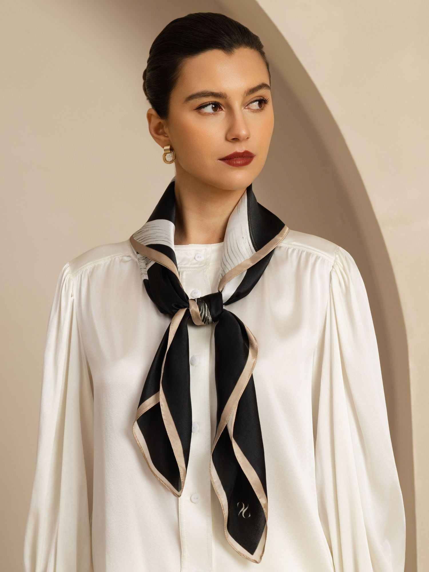 [P106] SilkSilky-NO Pure Silk Scarf 004