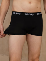 [Svart] SilkSilky-NO Mens Underwear 001