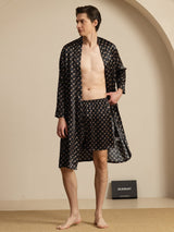 [Svart Kjede] SilkSilky-NO Long Sleeve Pyjamas for menn 004