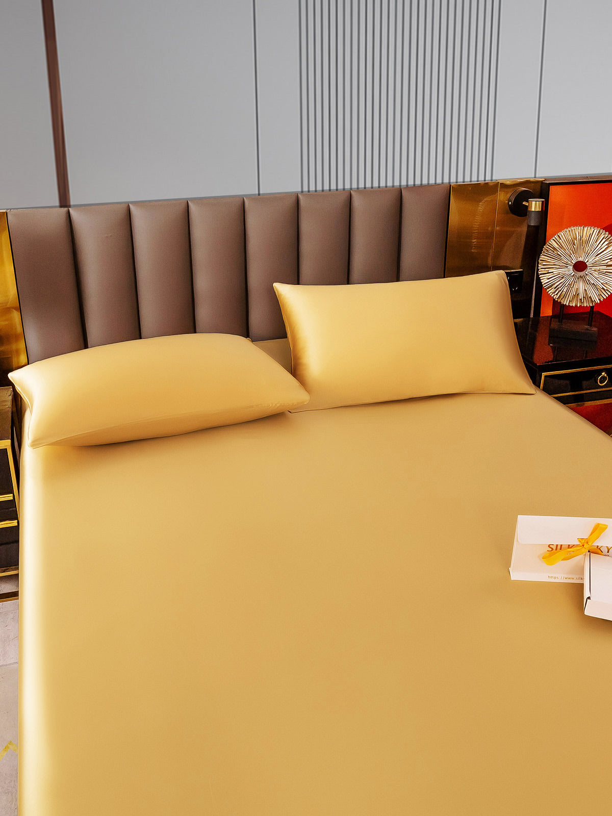 [Champagne] SilkSilky-NO 22Momme Bedding Set 005
