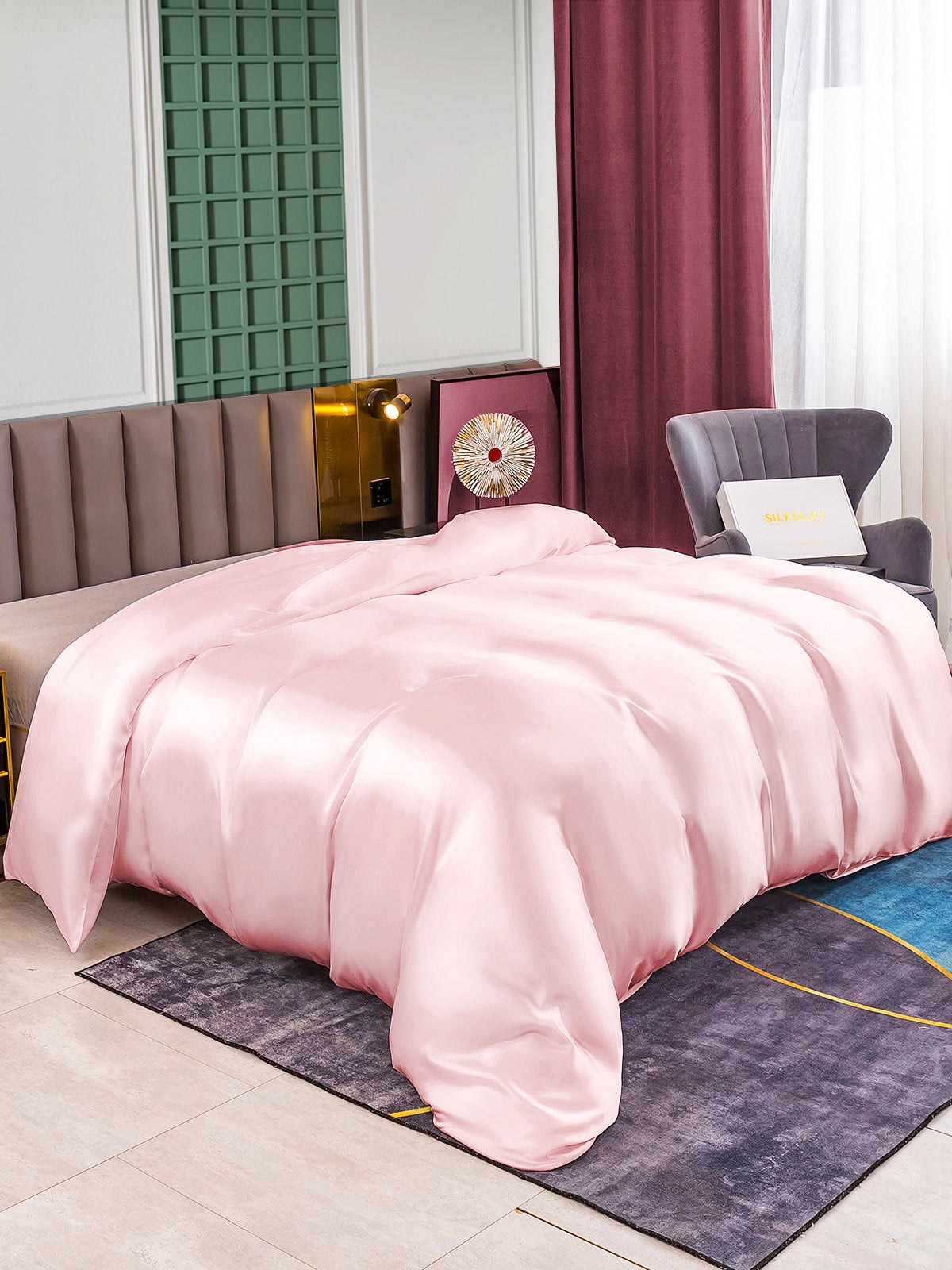[Rosa] SilkSilky-NO 25Momme Duvet Cover 001