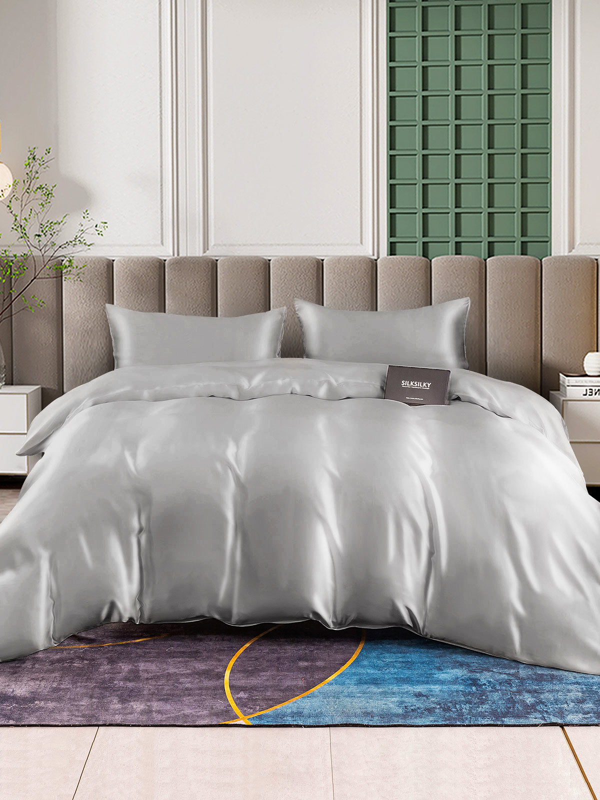 [Sølv] SilkSilky-NO 25Momme Bedding Set 002