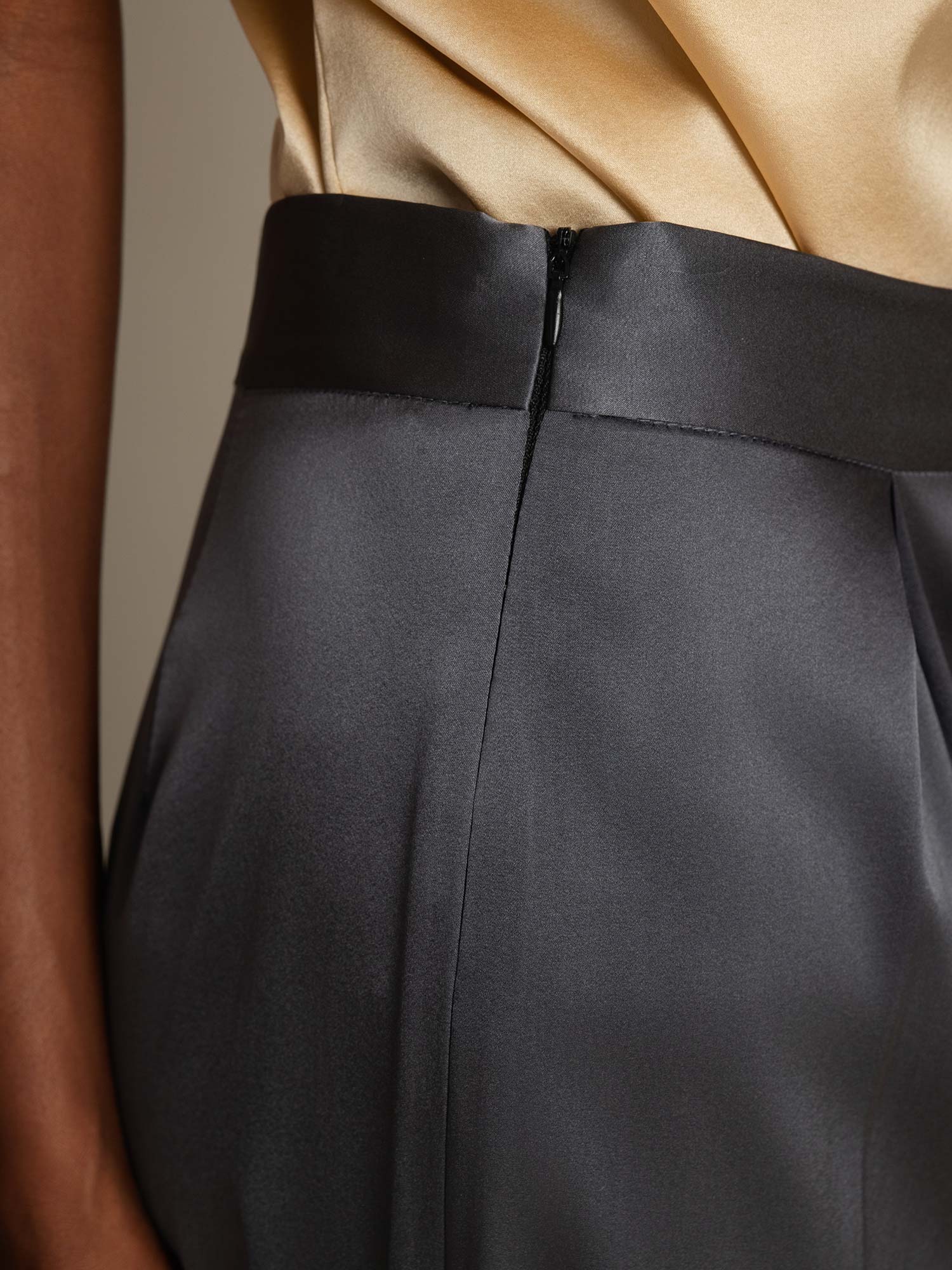 [Mørkegrå] SilkSilky-NO 19Momme Damebukser 005