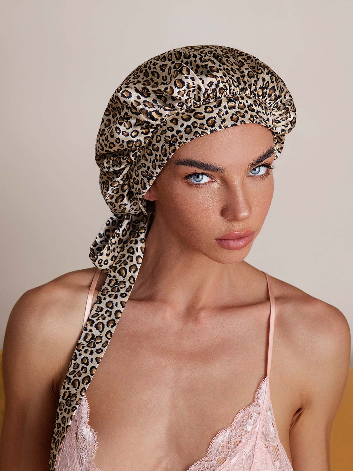 [Leopard] SilkSilky-NO Sleep Cap 006