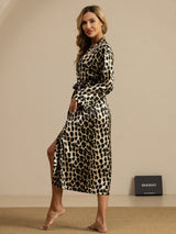 [Leopard] SilkSilky-NO Morgenkåpe for Kvinner 003