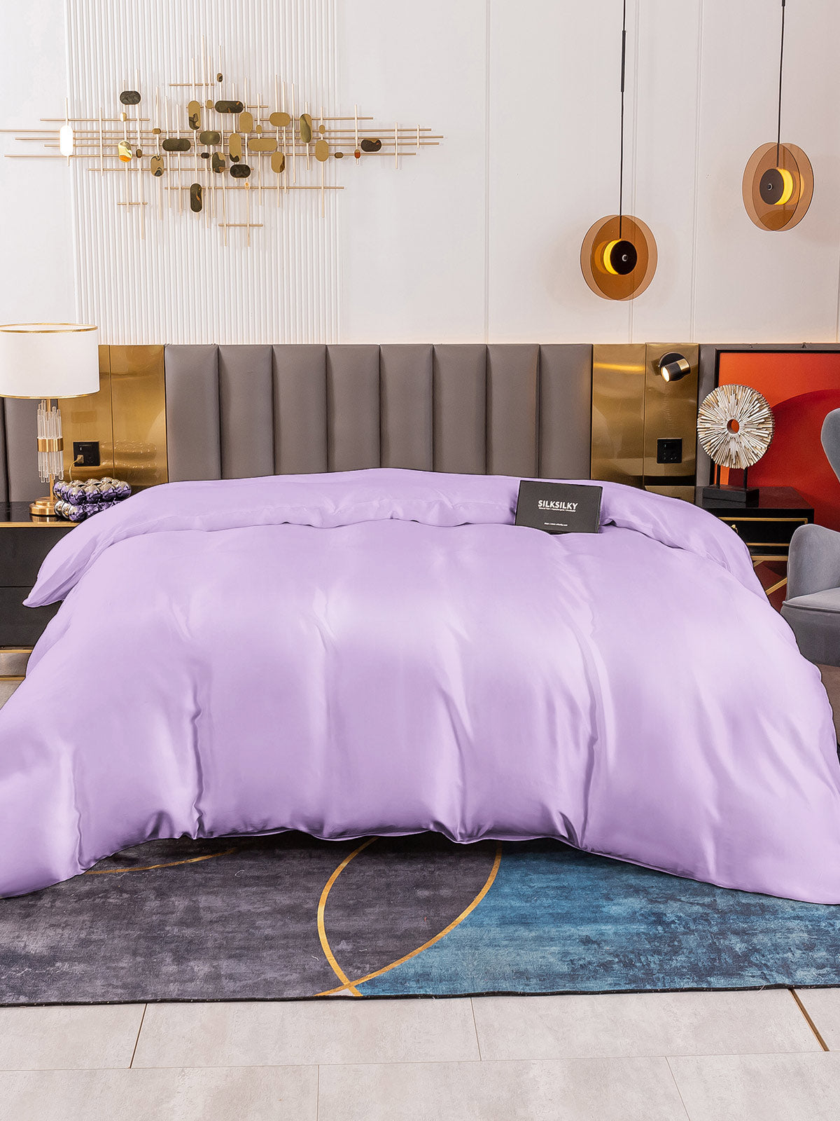 [Lavendel] SilkSilky-NO 19Momme Duvet Cover 003