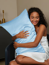 [Lyse Blå] SilkSilky-NO 19Momme Pillowcase 002