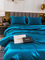 [Blågrønn] SilkSilky-NO 19Momme Bedding Set 006
