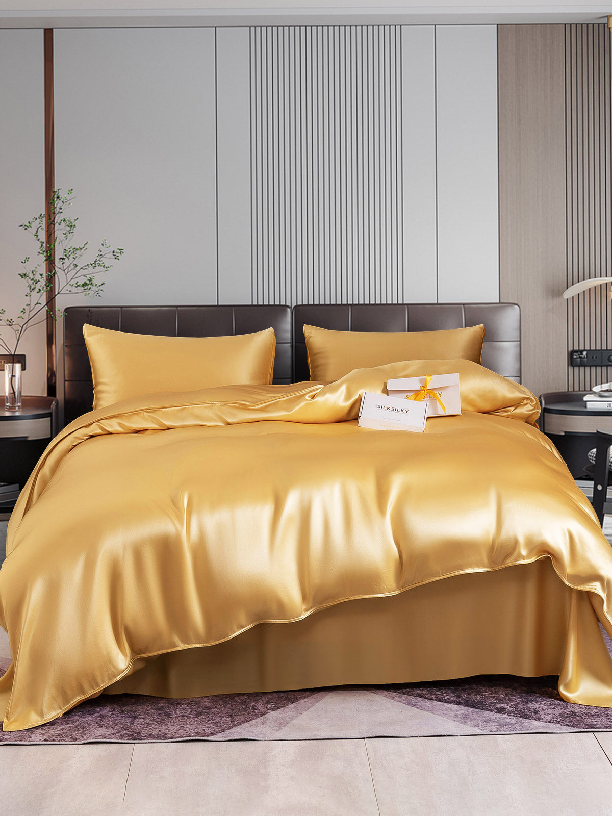 [Champagne] SilkSilky-NO 22Momme Bedding Set 001