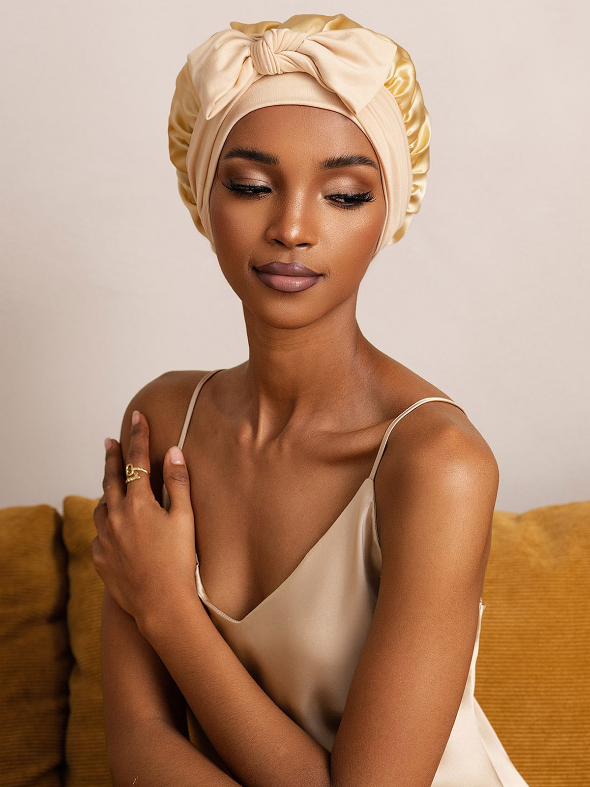 SilkSilky-NO Silke Sleep Cap Champagne 006