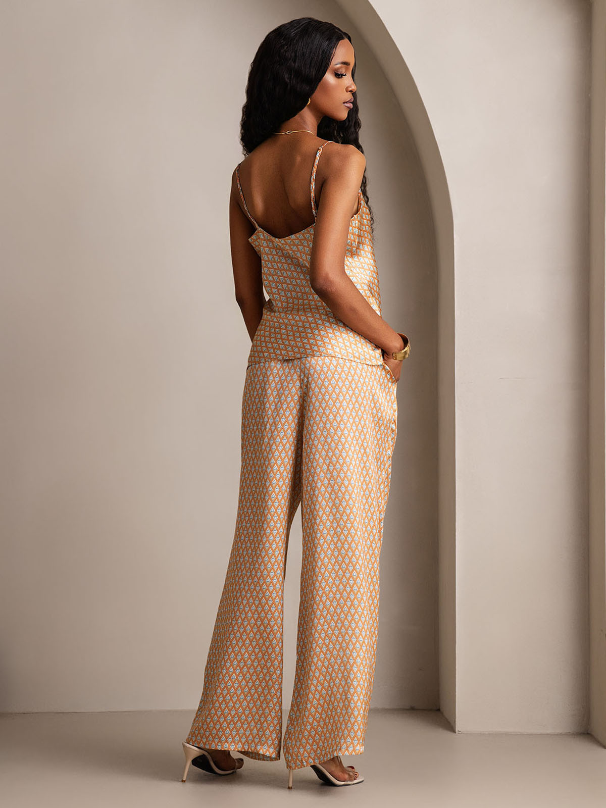 [Floral] SilkSilky-NO Camisole Set 004