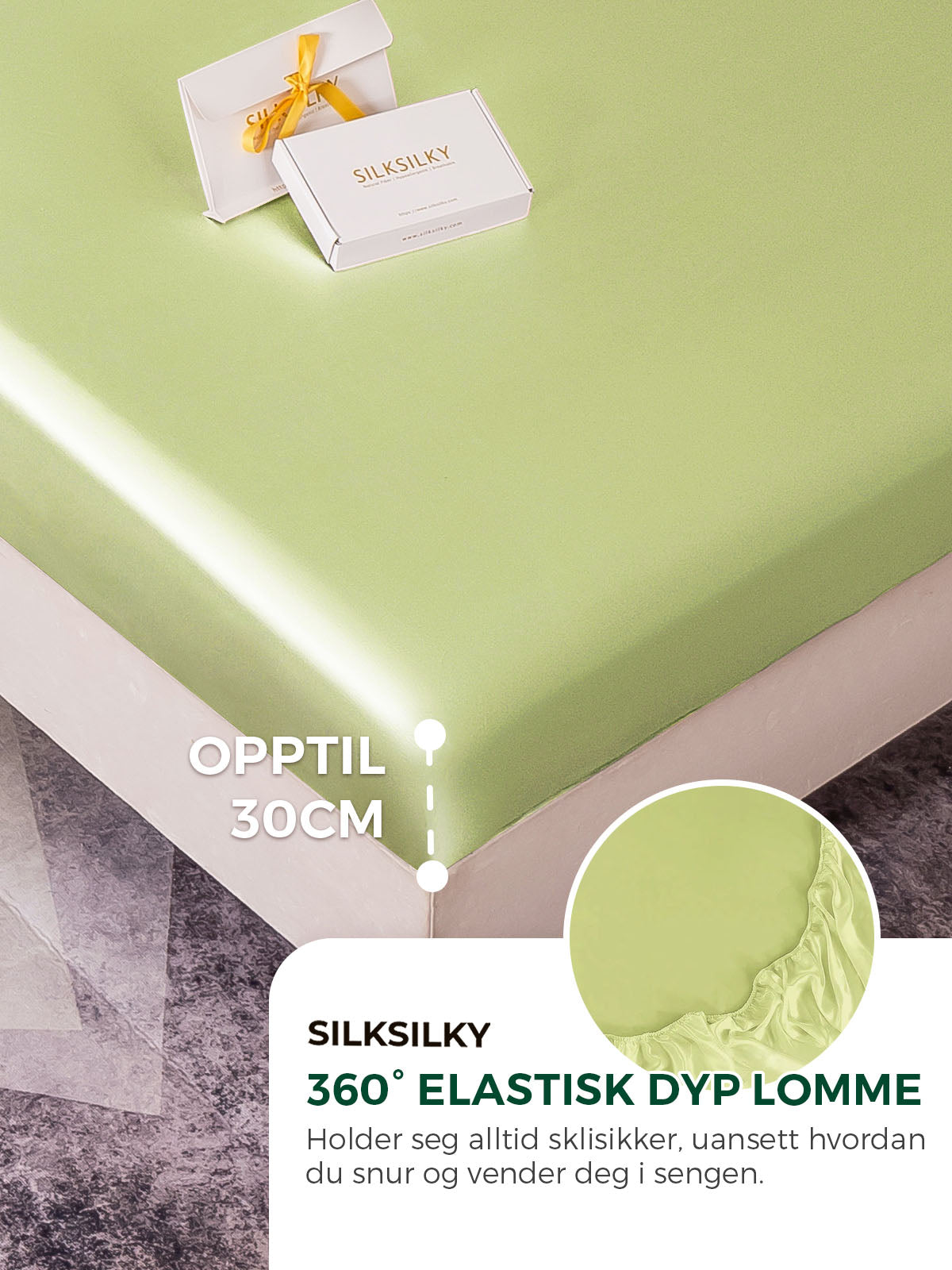 [Mintgrønn] SilkSilky-NO 19Momme Bedding Set 004