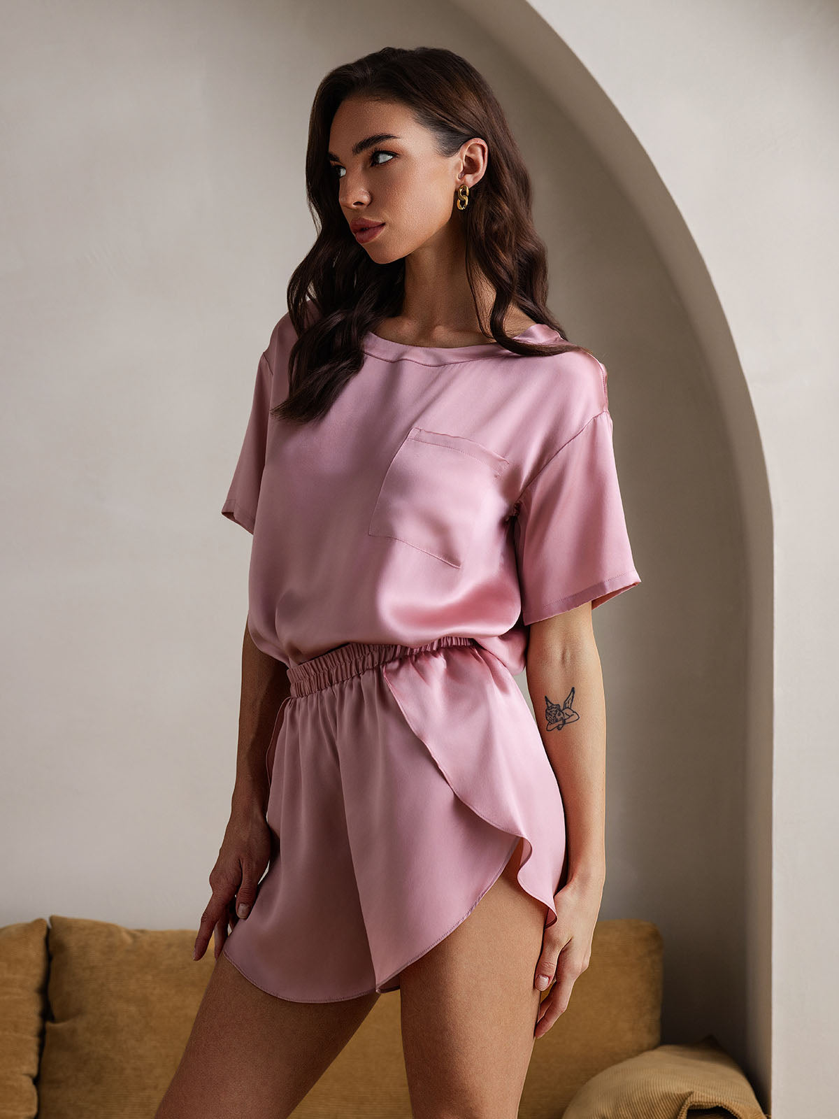 [Blek Mauve] SilkSilky-NO Womens Pajamas 001