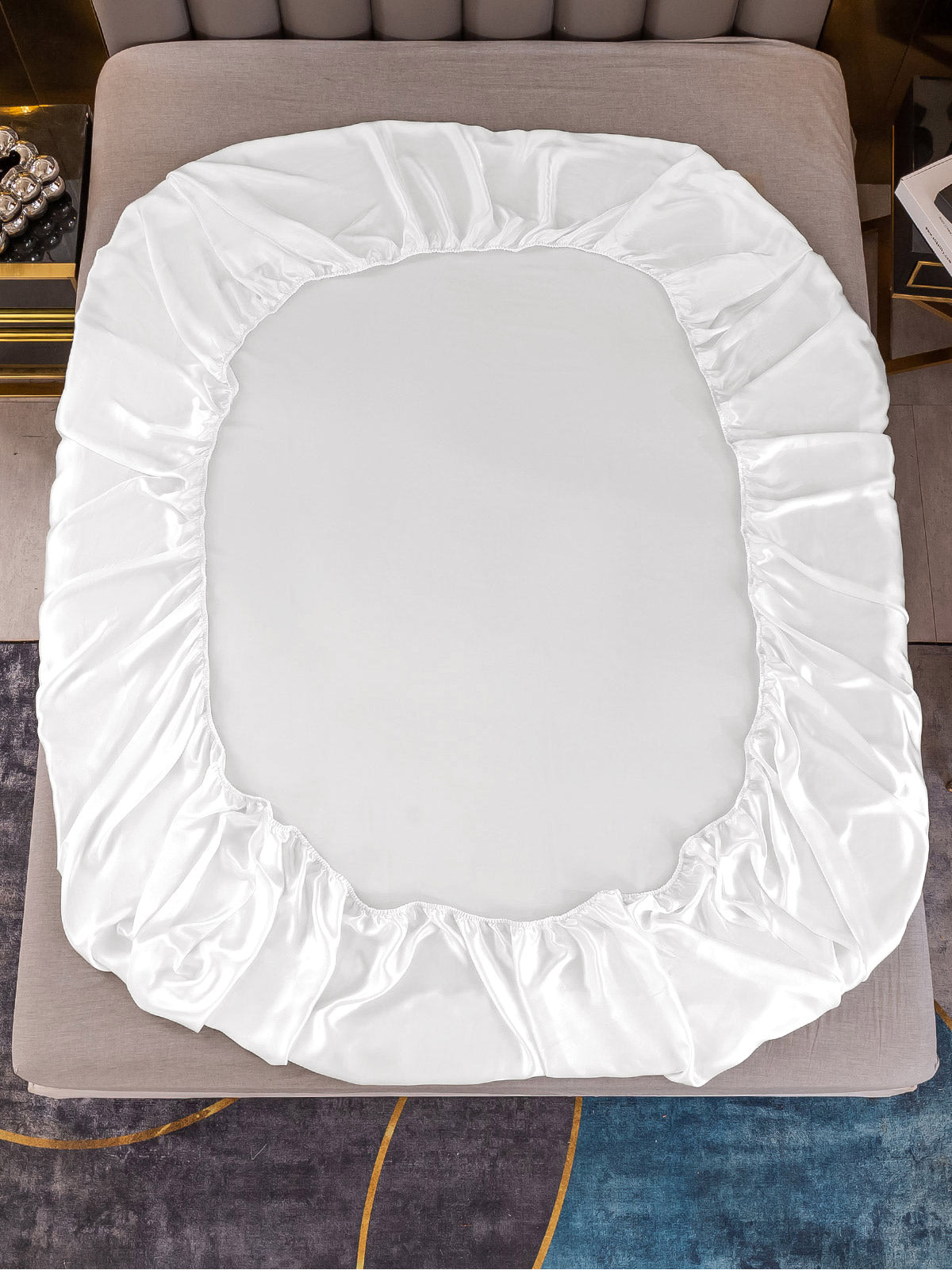 [Hvit] SilkSilky-NO 22Momme Bedding Set 003