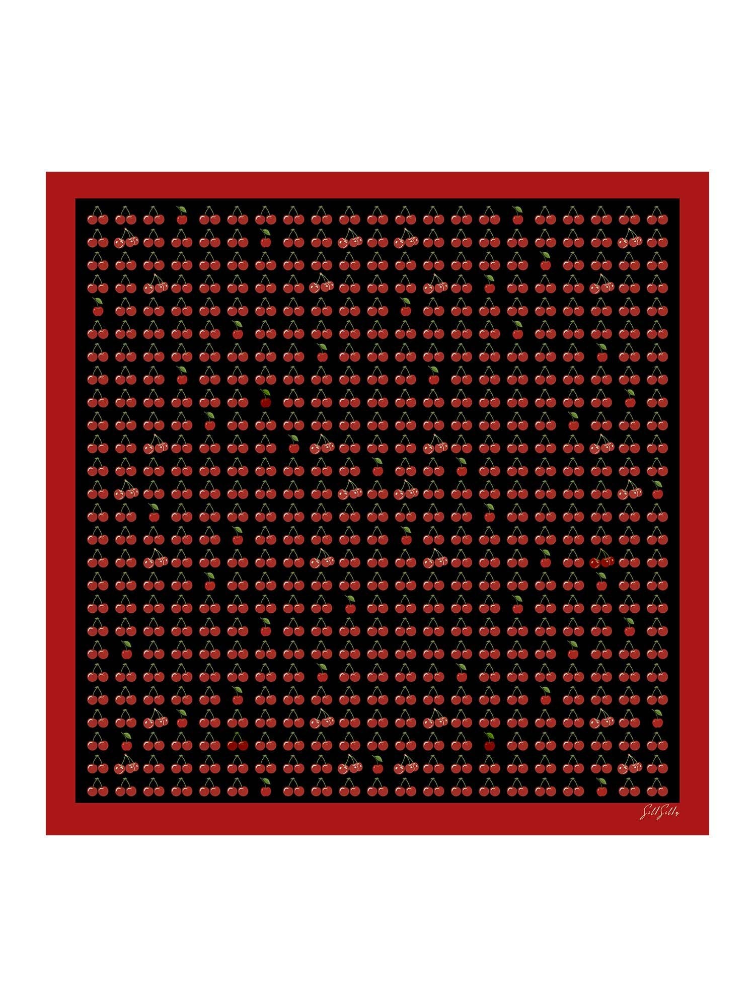 [Svart Kirsebær] SilkSilky-NO Scarf 001