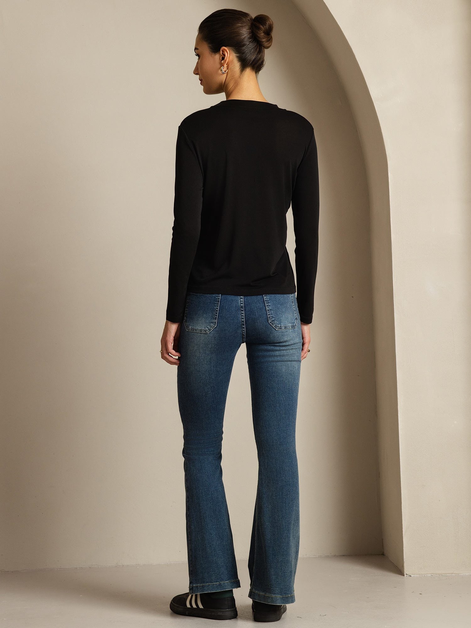[Svart] SilkSilky-NO Silke Womens T-Shirt 005