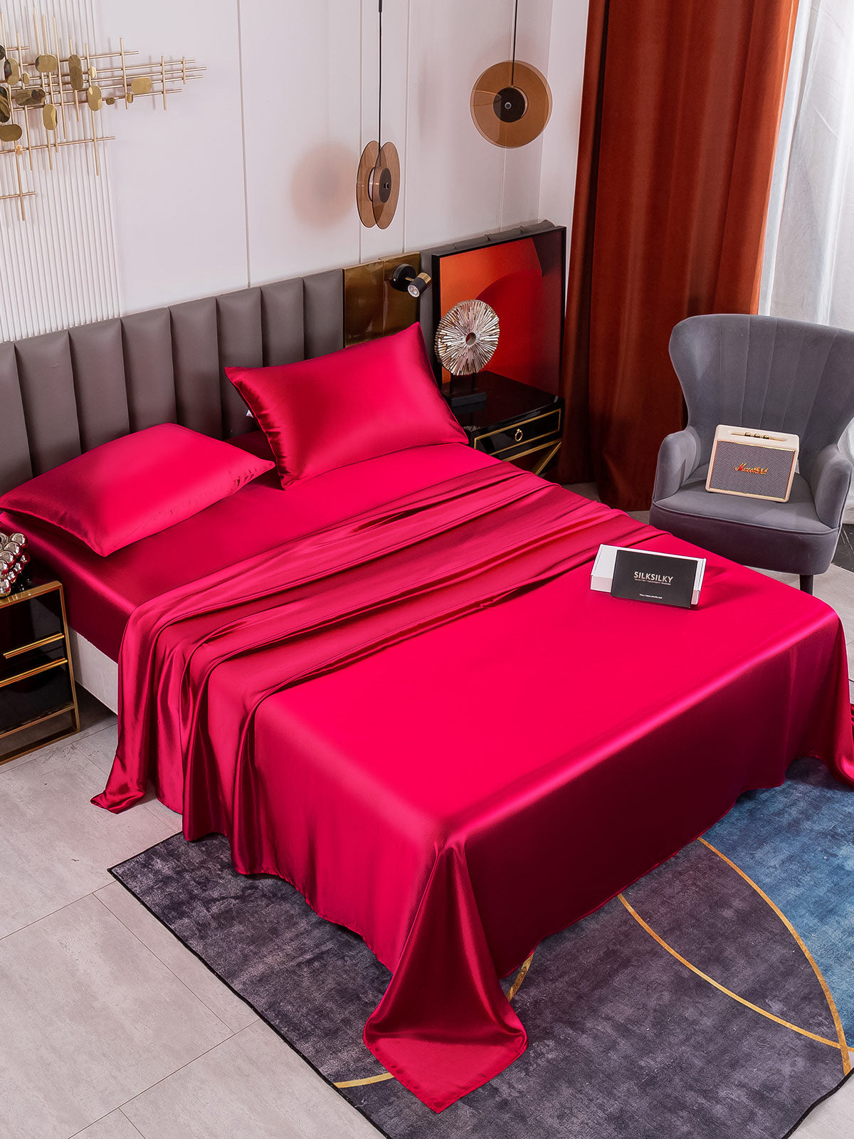 [Vin] SilkSilky-NO 19Momme Pure Silk Bedding Set 001