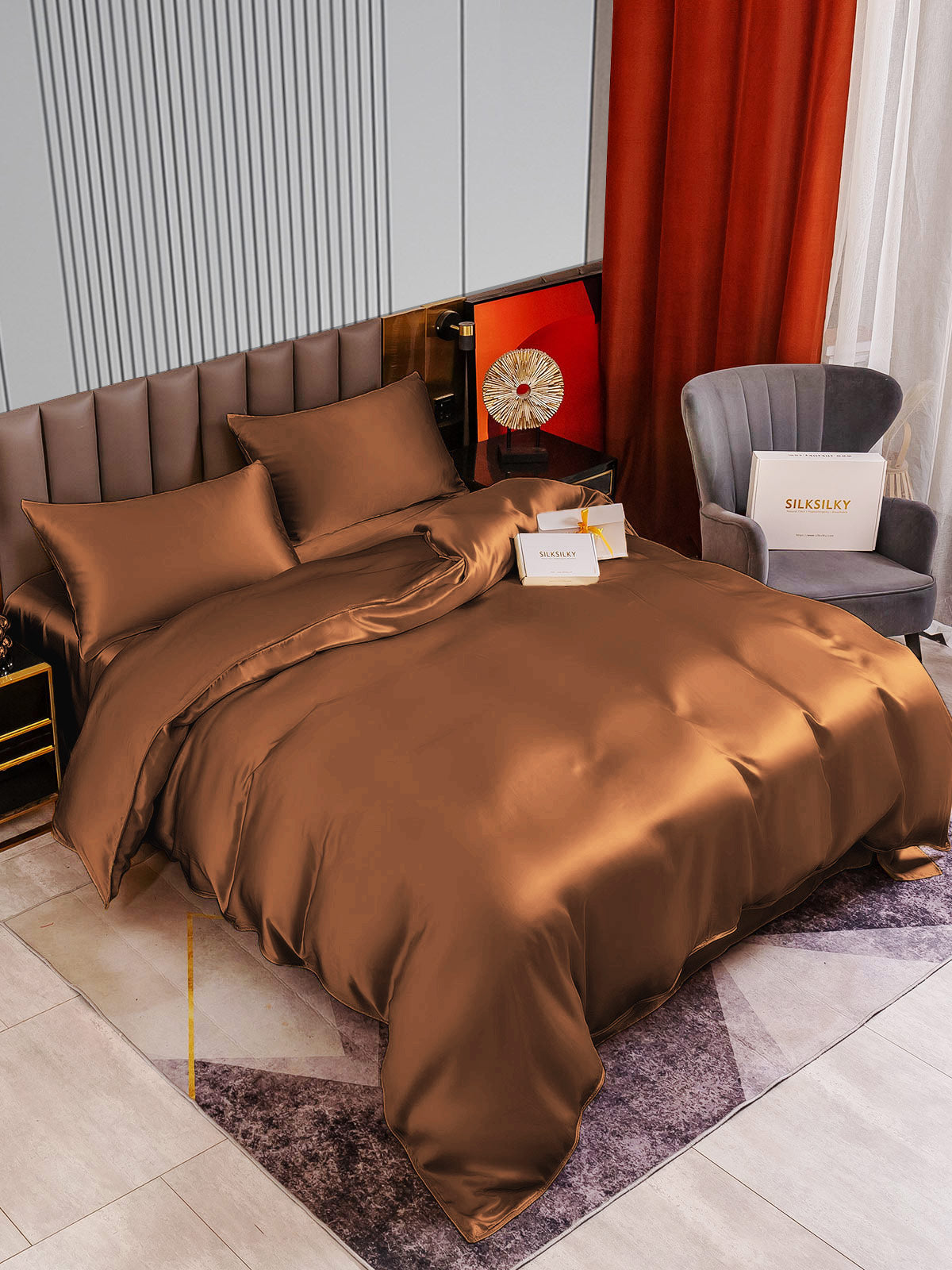 [Kaffe] SilkSilky-NO 22Momme Bedding Set 002